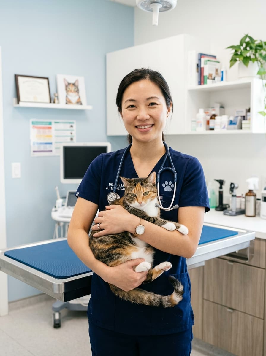 Dr. Emily Chen, Associate Veterinarian & Feline Lead